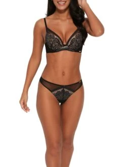 Gossard Encore High Apex Bra - Black/Beige 7 Gossard Encore High Apex Bra - Black/Beige -Boosted Bras Sales Store braforme gossard 15601 blk fl