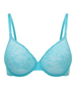 Gossard Glossies Lace Sheer Moulded Bra - Turquoise Sea 11 Gossard Glossies Lace Sheer Moulded Bra - Turquoise Sea -Boosted Bras Sales Store braforme gossard glossies 20lace 13001 trq plain