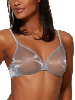 Gossard Glossies Sheer Moulded Bra - Silver -Boosted Bras Sales Store braforme gossard lingerie glossies sheer 6271 sil f1