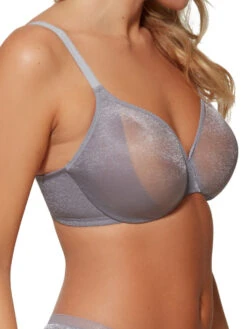 Gossard Glossies Sheer Moulded Bra - Silver -Boosted Bras Sales Store braforme gossard lingerie glossies sheer 6271 sil s
