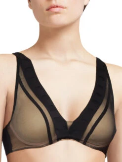 Accent Plunge Bra - Black