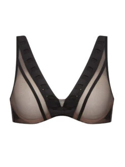 Accent Plunge Bra - Black -Boosted Bras Sales Store braforme lingerie chantal thomass t02d10 011 accent bra underwired plunge p