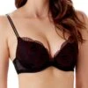 Gossard Illusion Plunge Bra - Black/Red