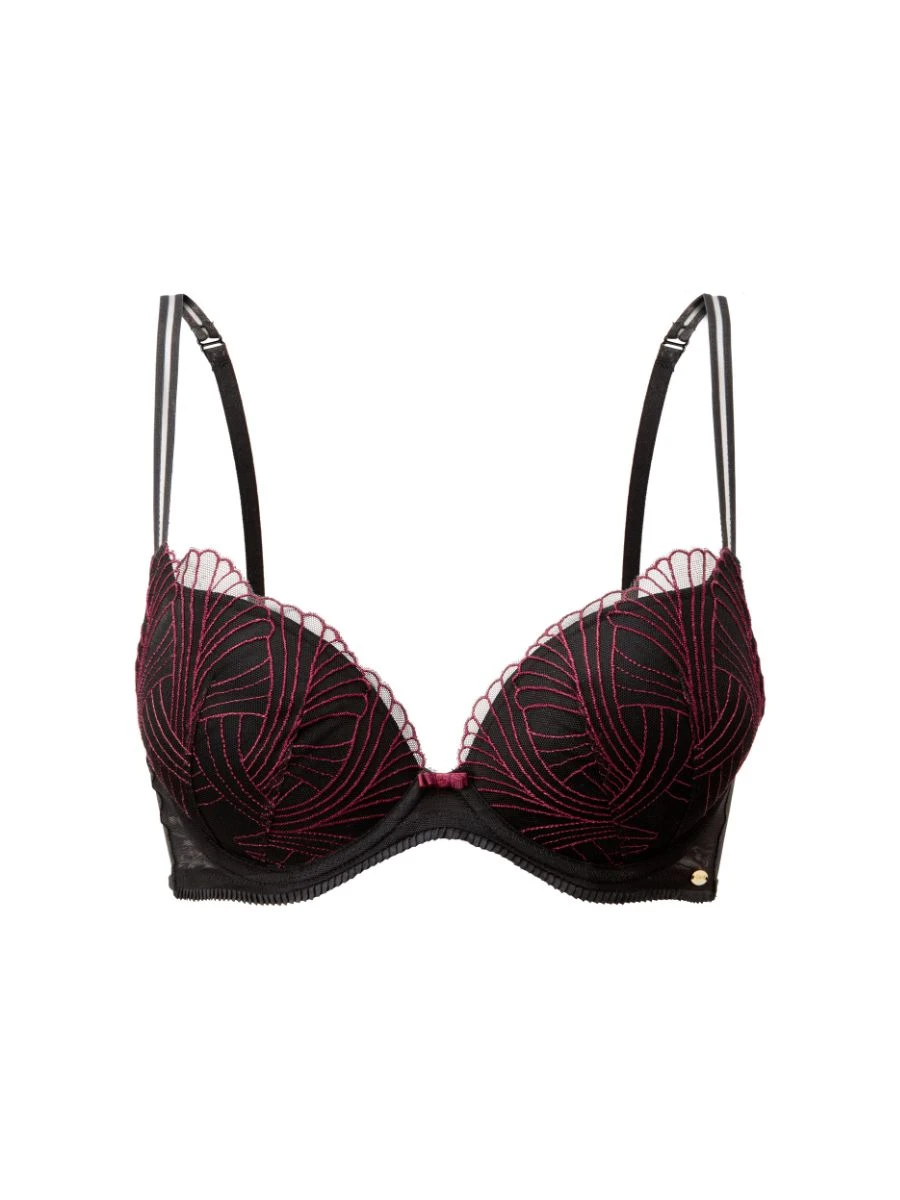 Gossard Illusion Plunge Bra - Black/Red 4 Gossard Illusion Plunge Bra - Black/Red - Image 4