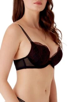 Gossard Illusion Plunge Bra - Black/Red 8 Gossard Illusion Plunge Bra - Black/Red -Boosted Bras Sales Store braforme lingerie gossard illusion plunge bra 18401 s