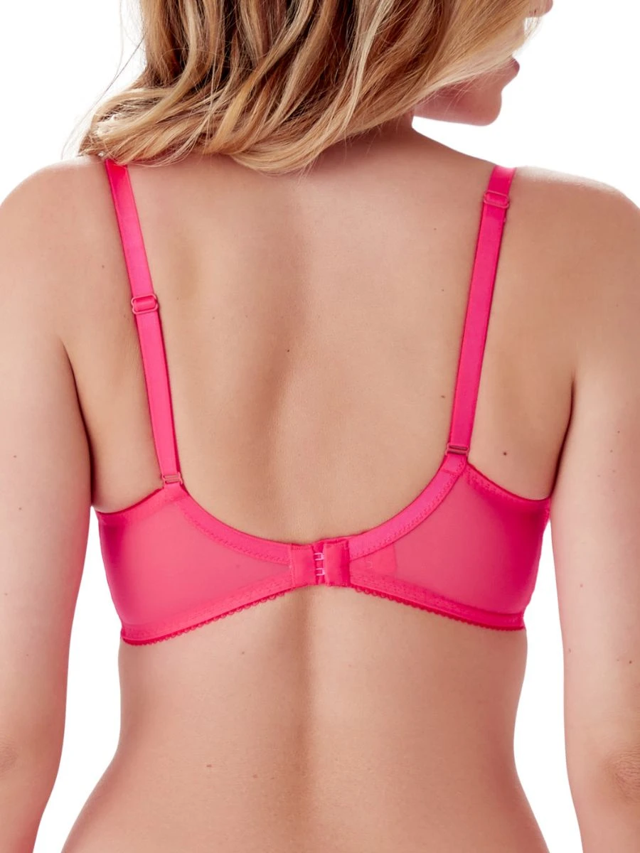 Gossard Superboost Lace Padded Plunge Bra - Diva Pink 4 Gossard Superboost Lace Padded Plunge Bra - Diva Pink - Image 4
