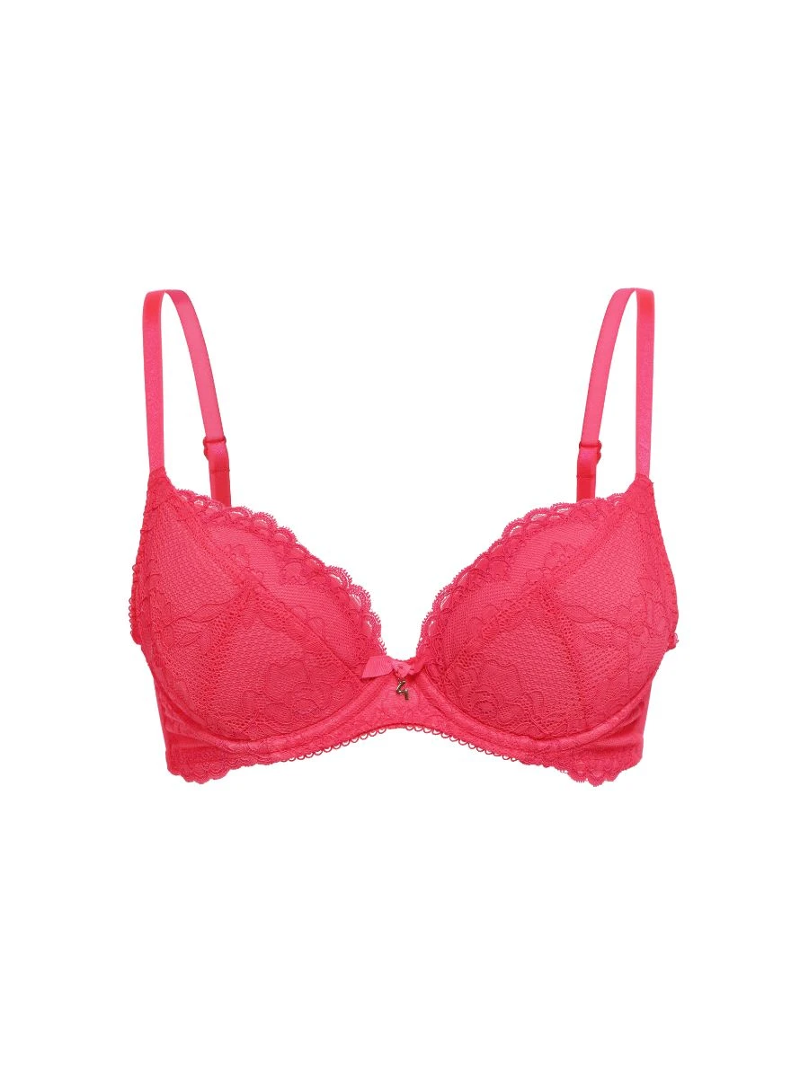 Gossard Superboost Lace Padded Plunge Bra - Diva Pink 6 Gossard Superboost Lace Padded Plunge Bra - Diva Pink - Image 6