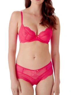 Gossard Superboost Lace Plunge Bra - Diva Pink -Boosted Bras Sales Store braforme lingerie gossard superboost lace bra 7725 dvp diva pink full