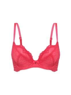 Gossard Superboost Lace Plunge Bra - Diva Pink -Boosted Bras Sales Store braforme lingerie gossard superboost lace bra 7725 dvp diva pink p