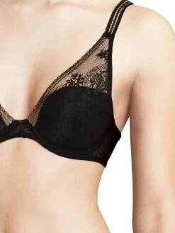 Passionata Maddie Plunge T-Shirt Bra - Black -Boosted Bras Sales Store braforme passionata p47h20 011 cl
