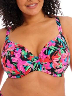 ELOMI Savaneta Plunge Bikini Top - Black