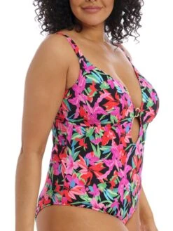 ELOMI Savaneta Non Wired Swimsuit - Black 7 ELOMI Savaneta Non Wired Swimsuit - Black -Boosted Bras Sales Store braforme swim elomi savaneta 801343 blk side