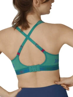 Triumph Triaction Cardio Cloud Racerback Sports Bra - Emerald -Boosted Bras Sales Store braforme triumph triaction cardio cloud sports bra 10205923 6644 emerald green b1