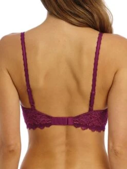 Wacoal Lace Perfection Plunge Push Up Bra - Red Plum -Boosted Bras Sales Store braforme wacoal lace 20perfection 135003 rem back