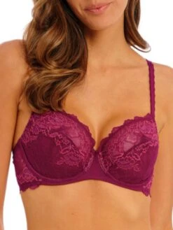 Wacoal Lace Perfection Average Wire Bra - Red Plum