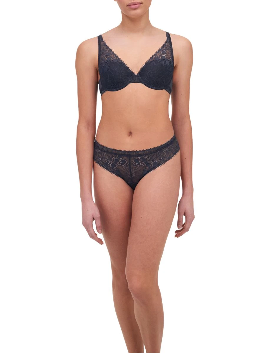 Chantelle Day To Night Plunge Spacer Bra - Deep Grey 2 Chantelle Day To Night Plunge Spacer Bra - Deep Grey - Image 2