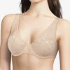 Chantelle Day To Night Plunge Spacer Bra - Golden Beige