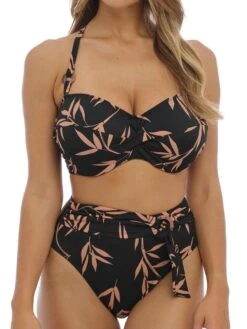 FANTASIE Luna Bay Twist Bandeau Bikini Top - Lacquered Black -Boosted Bras Sales Store fantasie 20luna 20bay 20swimwear 20fs502409lak 20f2