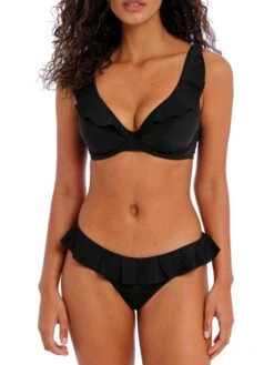 FREYA Jewel Cove High Apex Bikini Top - Plain Black 10 FREYA Jewel Cove High Apex Bikini Top - Plain Black -Boosted Bras Sales Store freya 20swimwear 20jewel 20cove 20as7230 20plk 20full