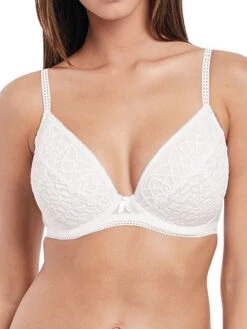 FREYA Soiree Lace Plunge Bra - White