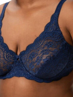 Triumph Amourette 300W High Apex Bra - Deep Water -Boosted Bras Sales Store triumph lingerie amourette 10166797 6722 deep water s